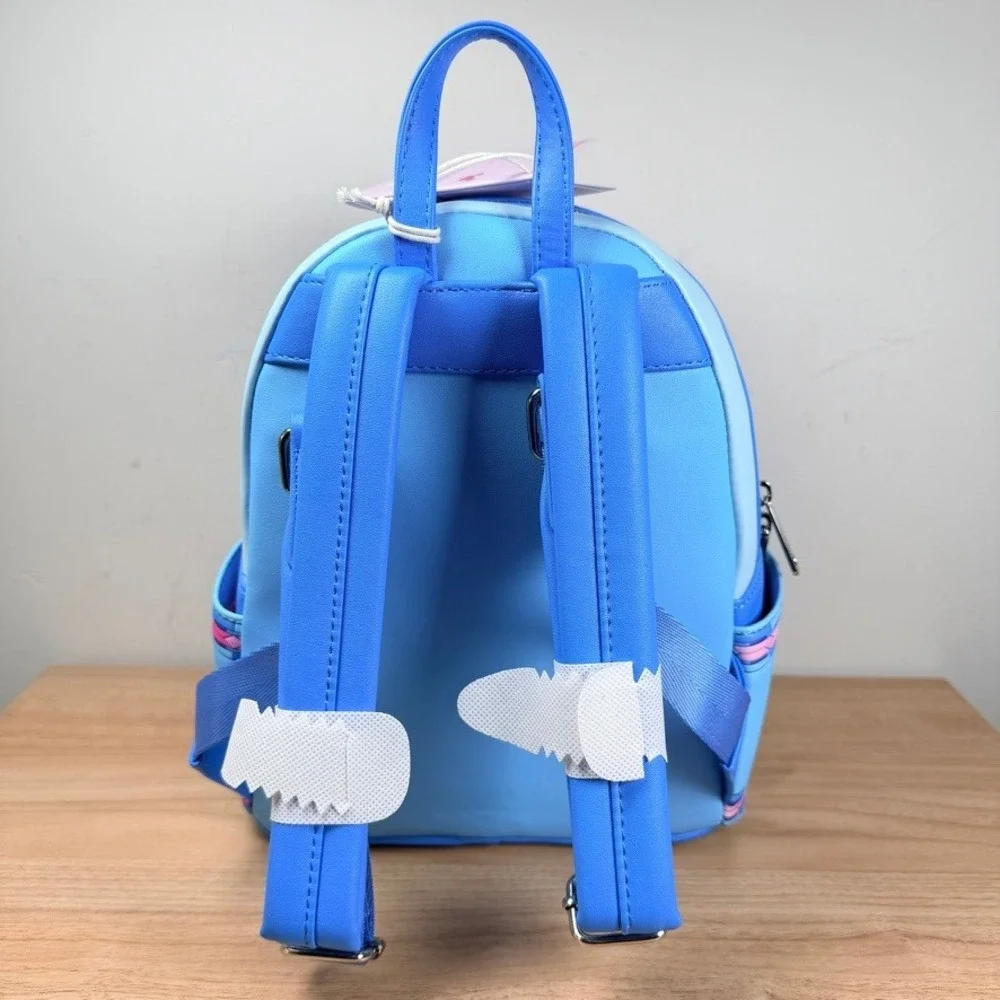 Loungefly‎ Disney Cinderella Stained Glass Mini Backpack Blue Pink Jaq Gus Gus